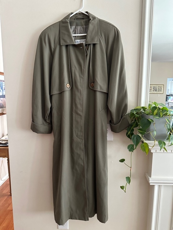 Gallery Jackets & Blazers - Gallery Olive-Tone Belted Trench Coat